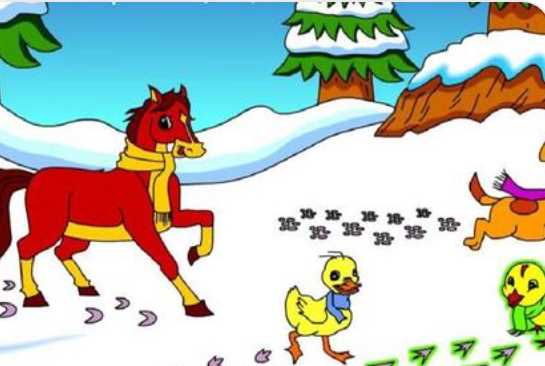 大象在雪地里踩的腳印像什么,動物的腳印在雪地里像什么圖片圖3