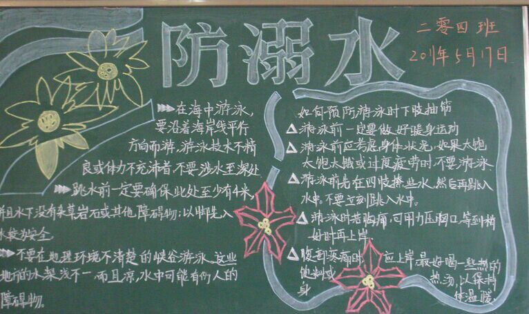 防溺水安全知識資料黑板報
