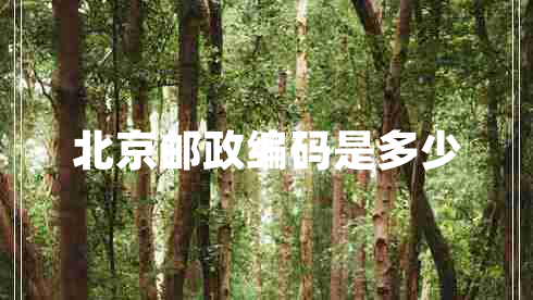 北京郵政編碼是多少