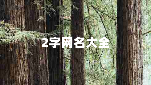 2字網(wǎng)名大全