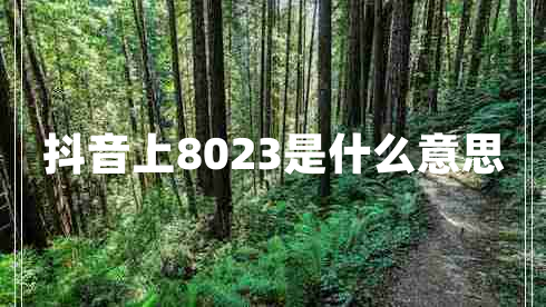 抖音上8023是什么意思 抖音上8023是什么意思