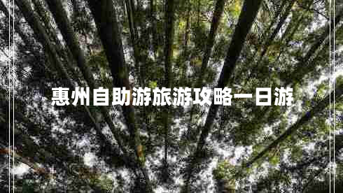 惠州自助游旅游攻略一日游