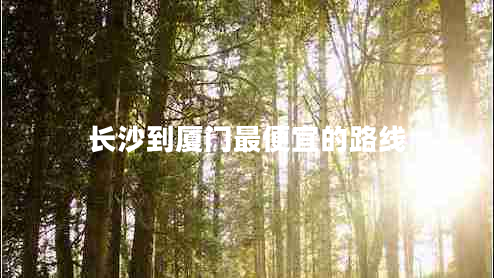 長沙到廈門最便宜的路線