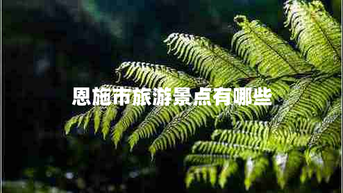 恩施市旅游景點有哪些 恩施市旅游景點有哪些