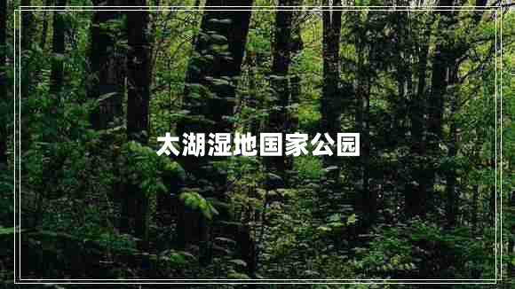 太湖濕地國家公園 太湖濕地國家公園