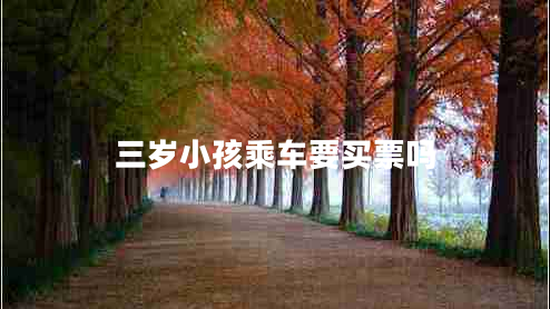 三歲小孩乘車要買票嗎