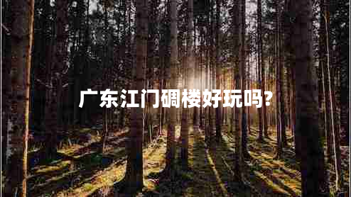 廣東江門(mén)碉樓好玩嗎?