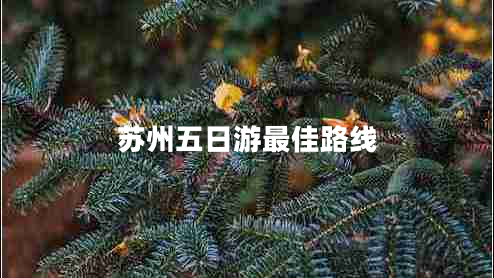 蘇州五日游最佳路線