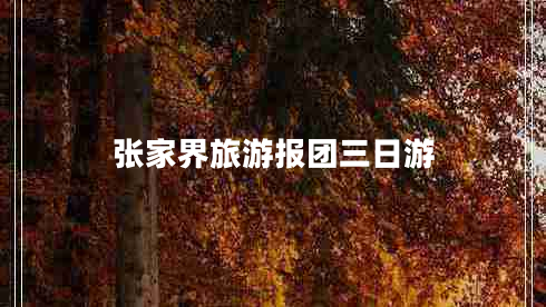 張家界旅游報(bào)團(tuán)三日游