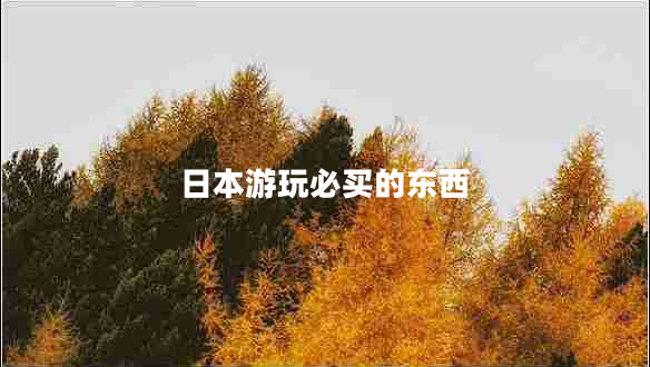 日本游玩必買的東西