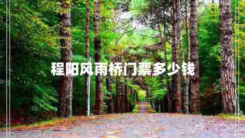 程陽風(fēng)雨橋門票多少錢