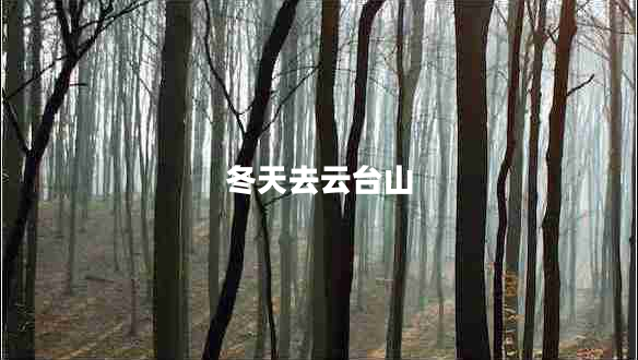 冬天去云臺山
