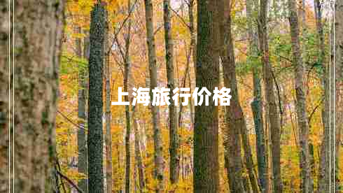 上海旅行價格 上海旅行價格