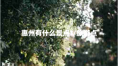 惠州有什么景點?/旅游點 惠州有什么景點?/旅游點