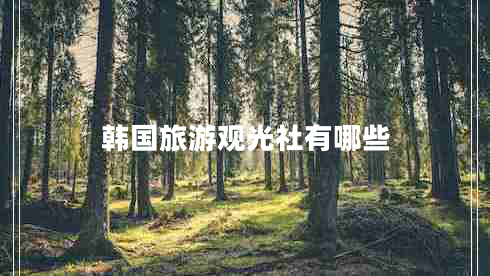 韓國旅游觀光社有哪些 韓國旅游觀光社有哪些