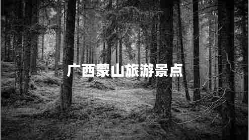 廣西蒙山旅游景點 廣西蒙山旅游景點