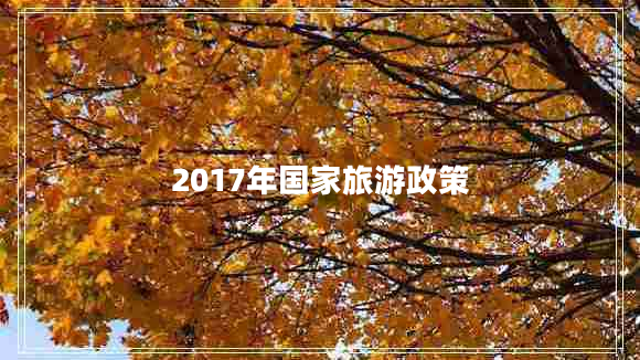 2017年國家旅游政策