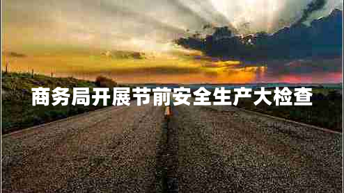 商務(wù)局開(kāi)展節(jié)前安全生產(chǎn)大檢查 商務(wù)局開(kāi)展節(jié)前安全生產(chǎn)大檢查