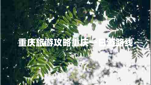 重慶旅游攻略重慶一日游路線 重慶旅游攻略重慶一日游路線