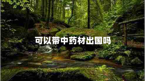 可以帶中藥材出國(guó)嗎 可以帶中藥材出國(guó)嗎