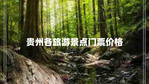 貴州各旅游景點(diǎn)門票價(jià)格