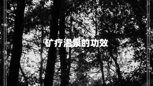 礦療溫泉的功效