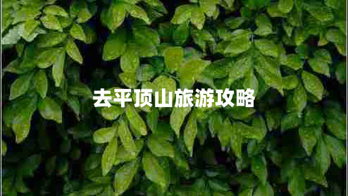 去平頂山旅游攻略 去平頂山旅游攻略