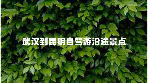 武漢到昆明自駕游沿途景點 武漢到昆明自駕游沿途景點