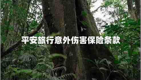 平安旅行意外傷害保險(xiǎn)條款