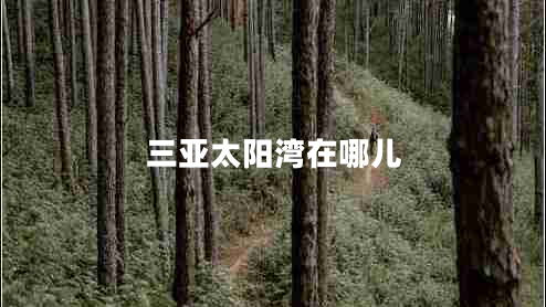 三亞太陽灣在哪兒