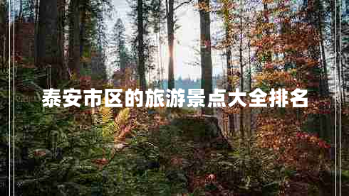 泰安市區(qū)的旅游景點(diǎn)大全排名 泰安市區(qū)的旅游景點(diǎn)大全排名