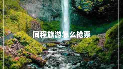 同程旅游怎么搶票