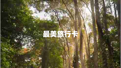 最美旅行卡 最美旅行卡