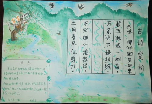 木蘭,詩(shī)句,手抄報(bào)