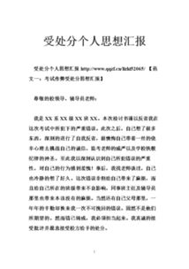 處分思想報告范文()