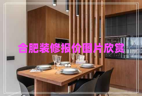 合肥裝修報(bào)價(jià)圖片欣賞