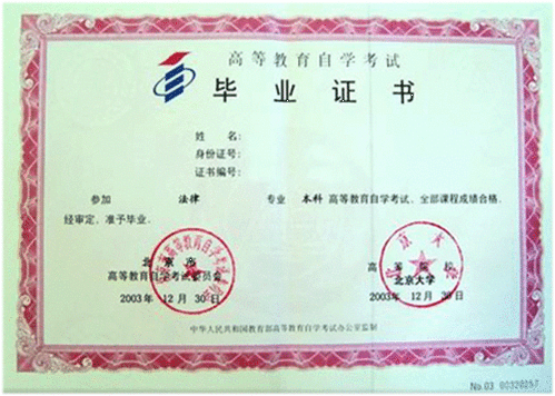 自考本科證明文件