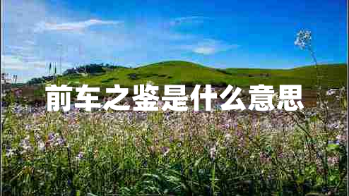 前車之鑒是什么意思