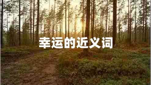 幸運(yùn)的近義詞