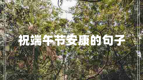 祝端午節(jié)安康的句子
