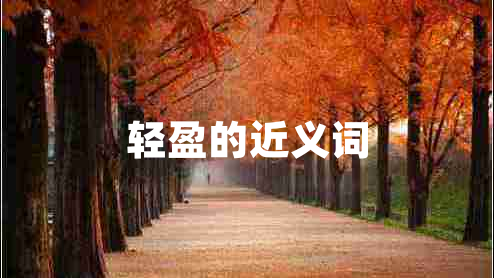 輕盈的近義詞