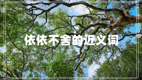 依依不舍的近義詞