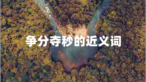 爭分奪秒的近義詞