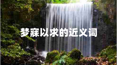 夢(mèng)寐以求的近義詞