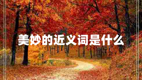 美妙的近義詞是什么