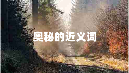 奧秘的近義詞