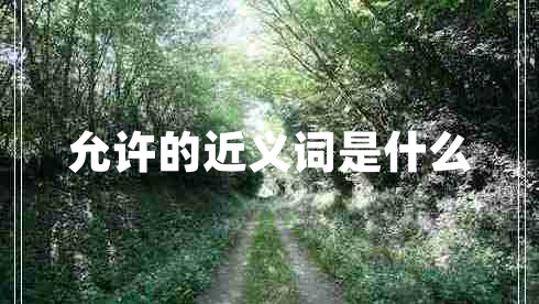 允許的近義詞是什么