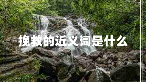 挽救的近義詞是什么