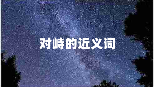 對峙的近義詞