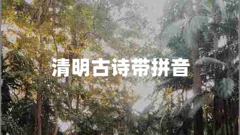 清明古詩帶拼音 清明古詩帶拼音